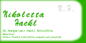 nikoletta hackl business card